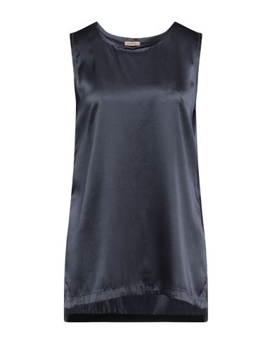 Maliparmi Malìparmi Woman Top Midnight Blue Size 10 Silk, Elastane