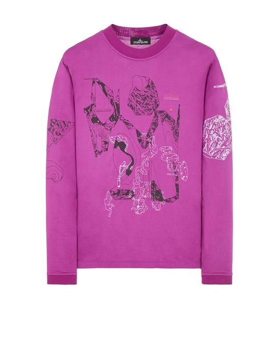 STONE ISLAND SHADOW PROJECT 2022B LS CREWNECK T SHIRT_CHAPTER 2 T-shirt manches longues Homme Magenta