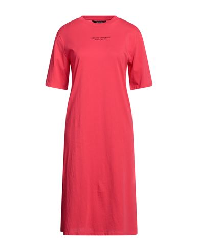 Armani Exchange Woman Midi Dress Garnet Size Xl Cotton In Red