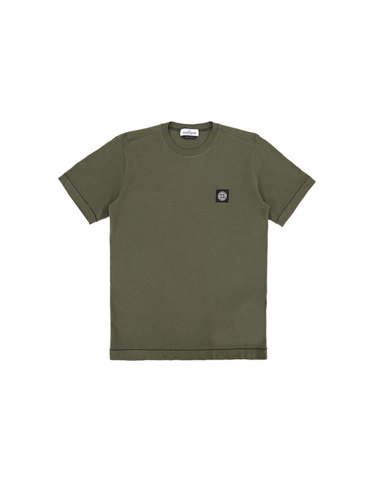 STONE ISLAND JUNIOR 20147 Short sleeve t-shirt Man Olive Green