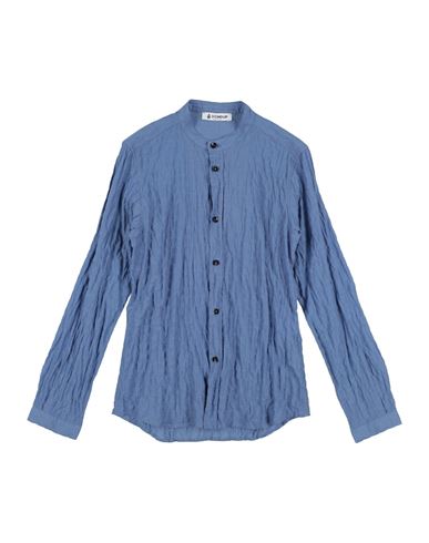 Dondup Babies'  Toddler Boy Shirt Slate Blue Size 4 Cotton, Elastane