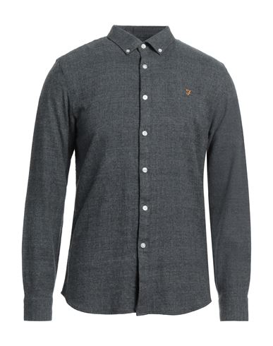Farah Man Shirt Lead Size M Organic Cotton In Grey