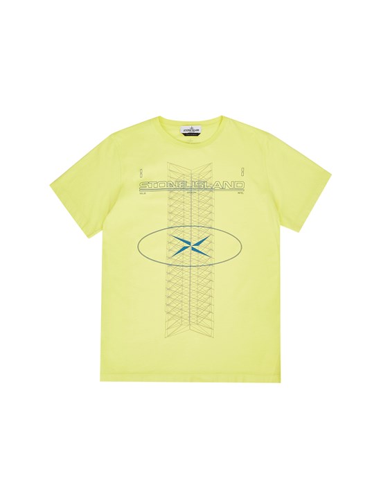 STONE ISLAND JUNIOR 21051 ‘WIREFRAME ONE’  Short sleeve t-shirt Man Lemon