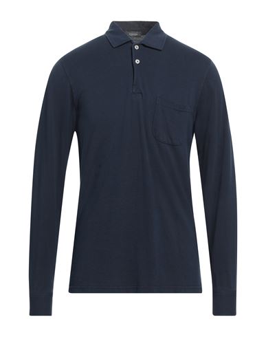 Rossopuro Man Polo Shirt Navy Blue Size 4 Cotton