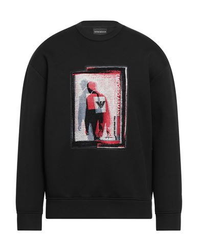 Emporio Armani Man Sweatshirt Black Size Xxl Modal
