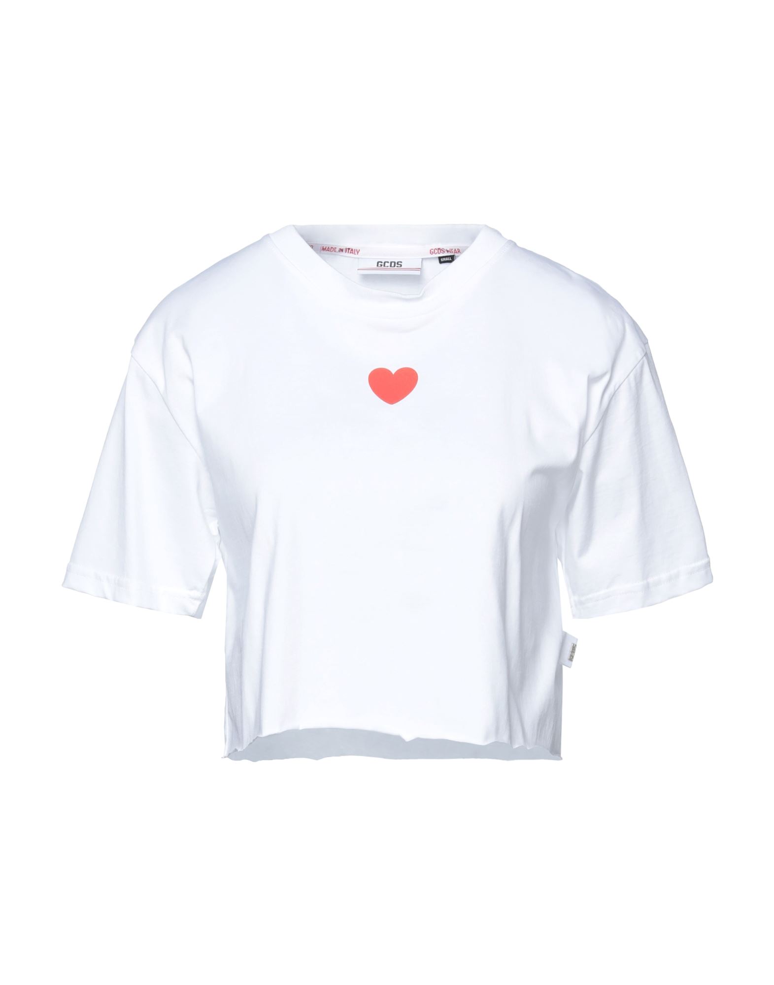 Shop Gcds Woman T-shirt White Size M Cotton