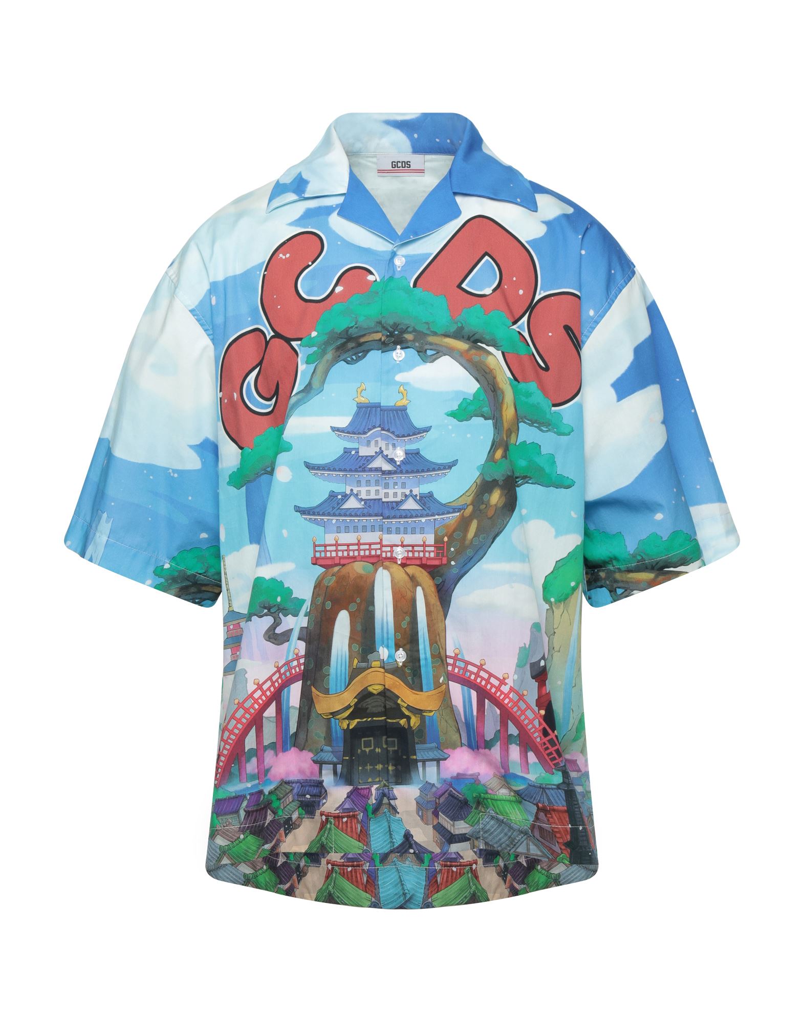 Gcds Multicolor One Piece Edition Land Of Wano Shirt In Blue