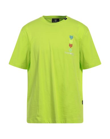 Plein Sport Man T-shirt Acid Green Size Xxl Cotton