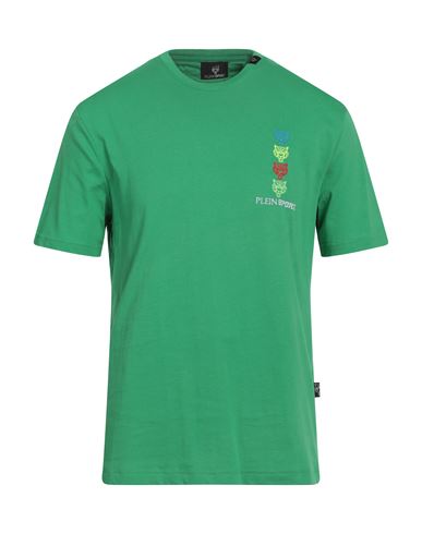 Plein Sport Man T-shirt Green Size Xxl Cotton