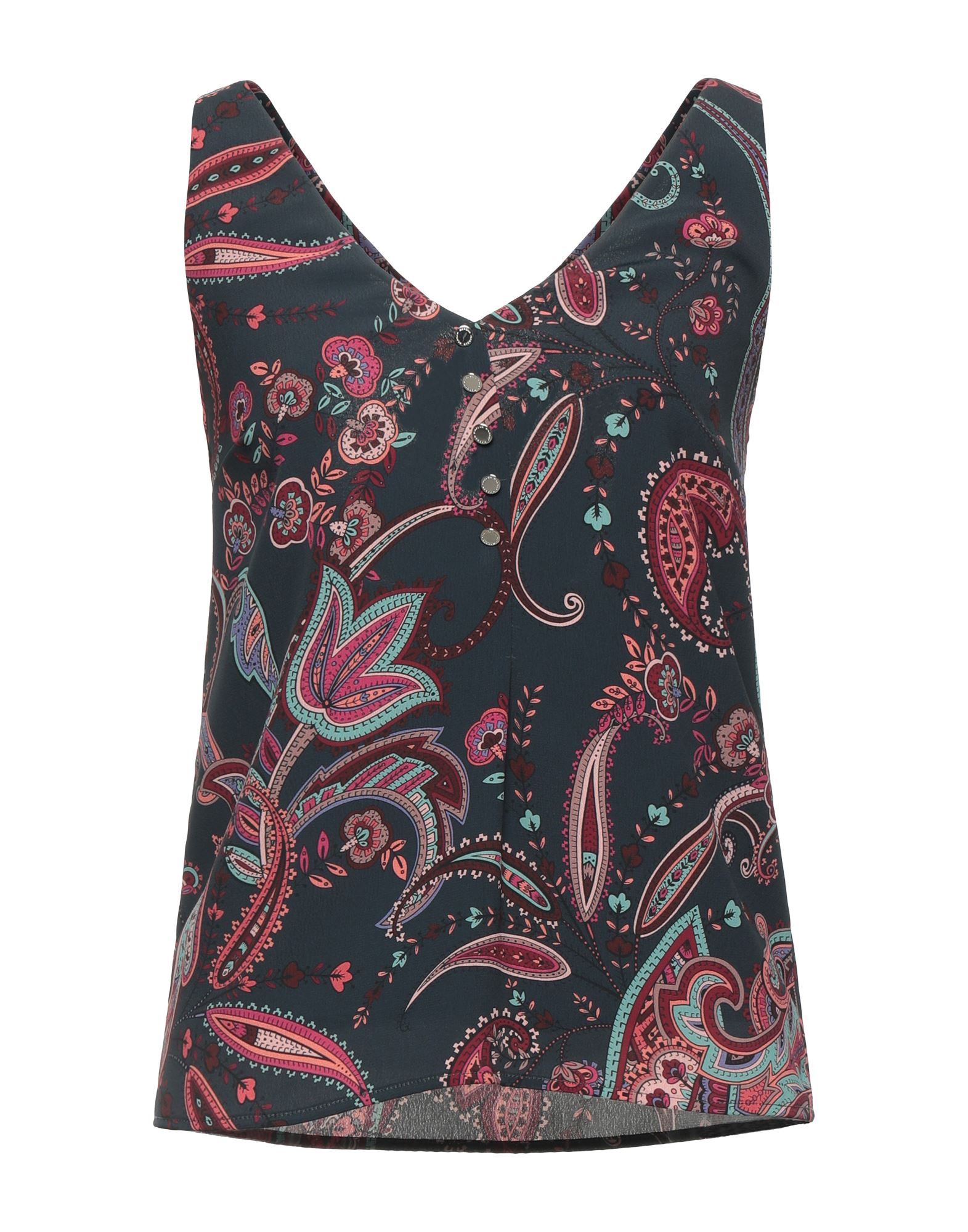 MORGAN DE TOI MORGAN DE TOI WOMAN TOP MIDNIGHT BLUE SIZE 2 POLYESTER 