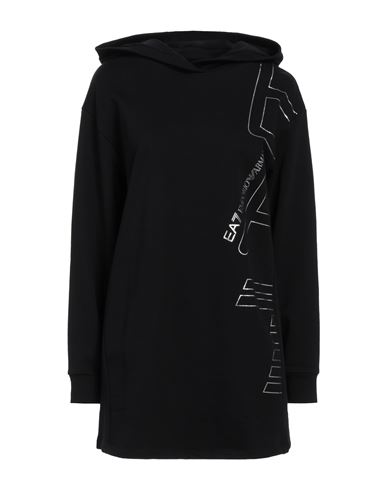 Ea7 Woman Sweatshirt Black Size S Cotton