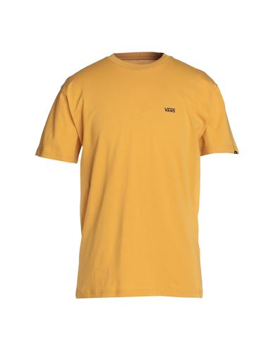 Vans Mn Left Chest Logo Tee Man T-shirt Mustard Size Xl Cotton In Yellow