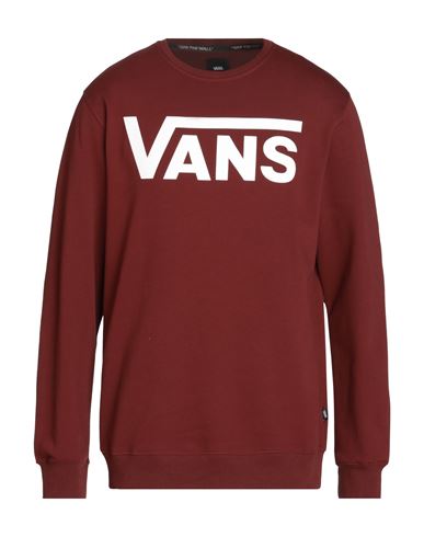 Shop Vans Mn  Classic Crew Ii Man Sweatshirt Burgundy Size Xl Cotton, Polyester In Red