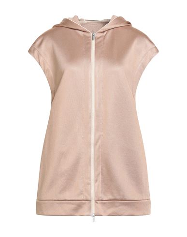 Shop Peserico Woman Sweatshirt Camel Size 8 Cotton, Polyester, Silk, Elastane