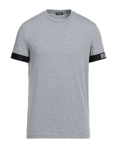 Dsquared2 Man Undershirt Grey Size M Cotton, Elastane