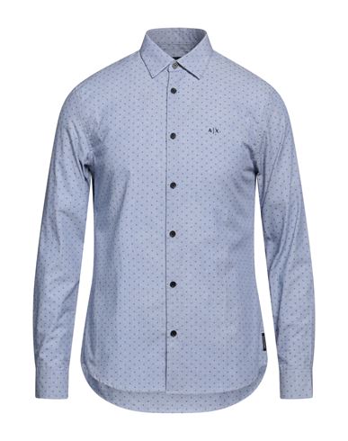 Armani Exchange Man Shirt Light Blue Size Xxl Cotton