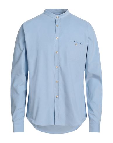 At.p.co At. P.co Man Shirt Sky Blue Size 16 Cotton In Blue