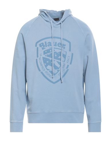 Blauer Man Sweatshirt Light Blue Size Xl Cotton