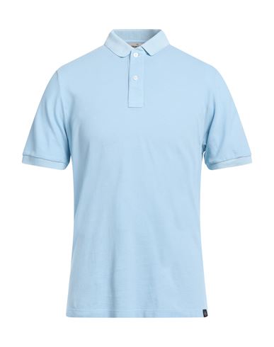 Shop Gran Sasso Man Polo Shirt Sky Blue Size 46 Cotton