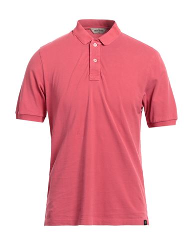 Shop Gran Sasso Man Polo Shirt Coral Size 42 Cotton In Red