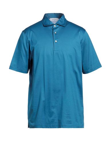 Gran Sasso Man Polo Shirt Pastel Blue Size 44 Cotton