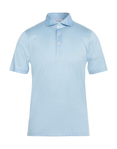 Gran Sasso Man Polo Shirt Sky Blue Size 36 Cotton