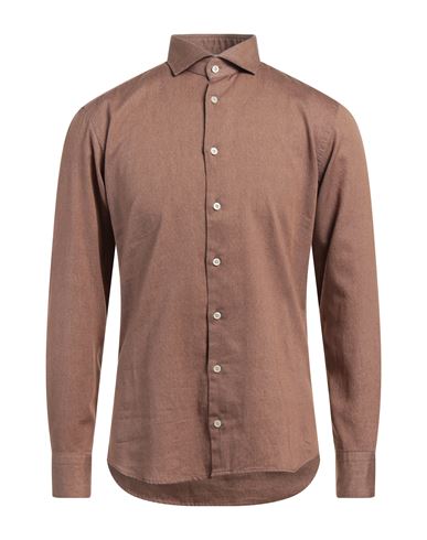 Man Shirt Brown Size 16 ½ Cotton
