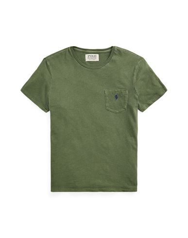 Polo Ralph Lauren Man T-shirt Military Green Size Xxl Cotton