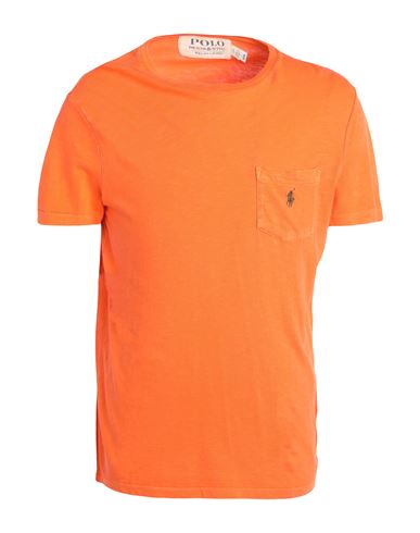 Polo Ralph Lauren Man T-shirt Orange Size Xxl Cotton