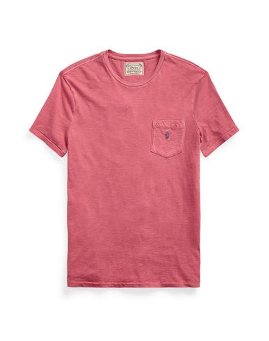 Shop Polo Ralph Lauren Man T-shirt Brick Red Size S Cotton