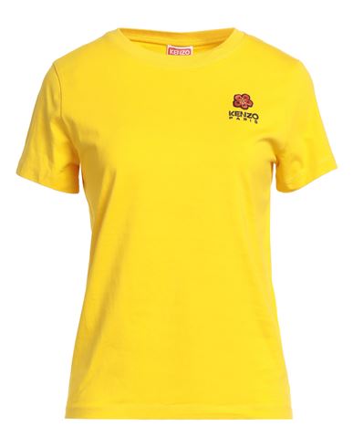 Kenzo Woman T-shirt Ocher Size M Cotton In Yellow