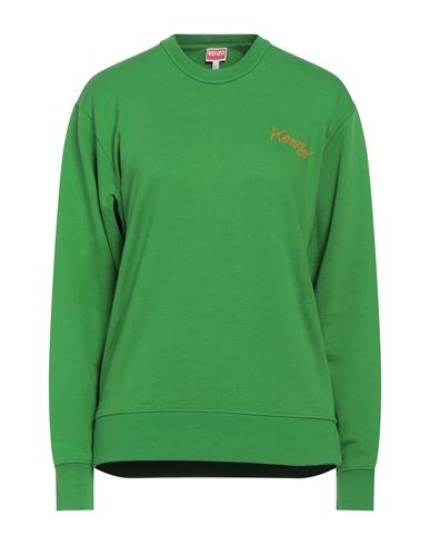 Kenzo Woman Sweatshirt Green Size M Cotton