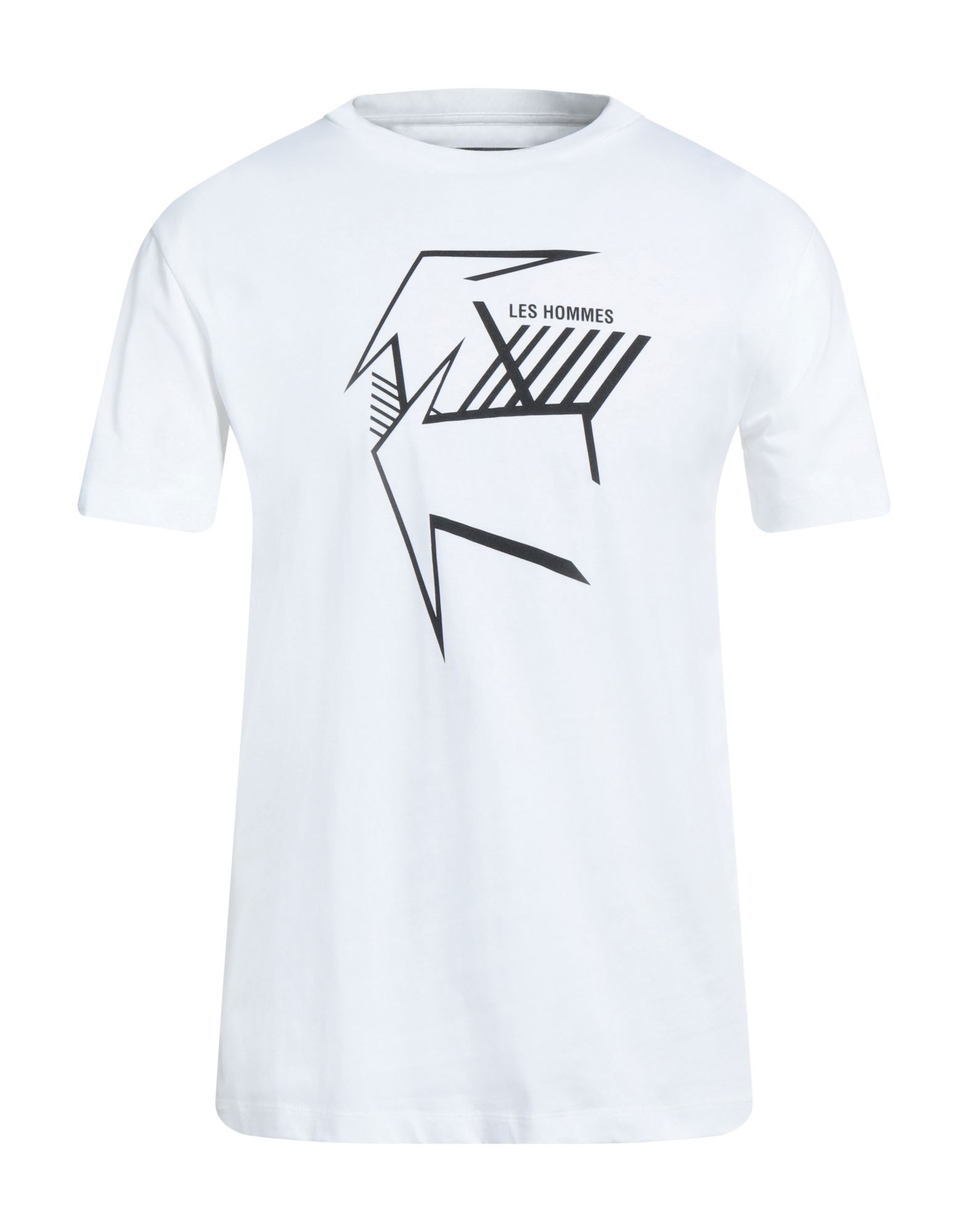 Shop Les Hommes Man T-shirt White Size S Cotton