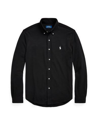 Polo Ralph Lauren Featherweight Mesh Shirt Man Shirt Black Size Xxl Cotton