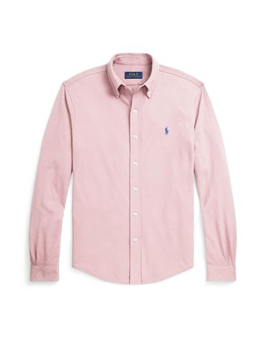 Polo Ralph Lauren Featherweight Mesh Shirt Man Shirt Pink Size Xxl Cotton