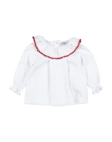 Aletta Babies'  Newborn Girl T-shirt White Size 3 Cotton, Elastane