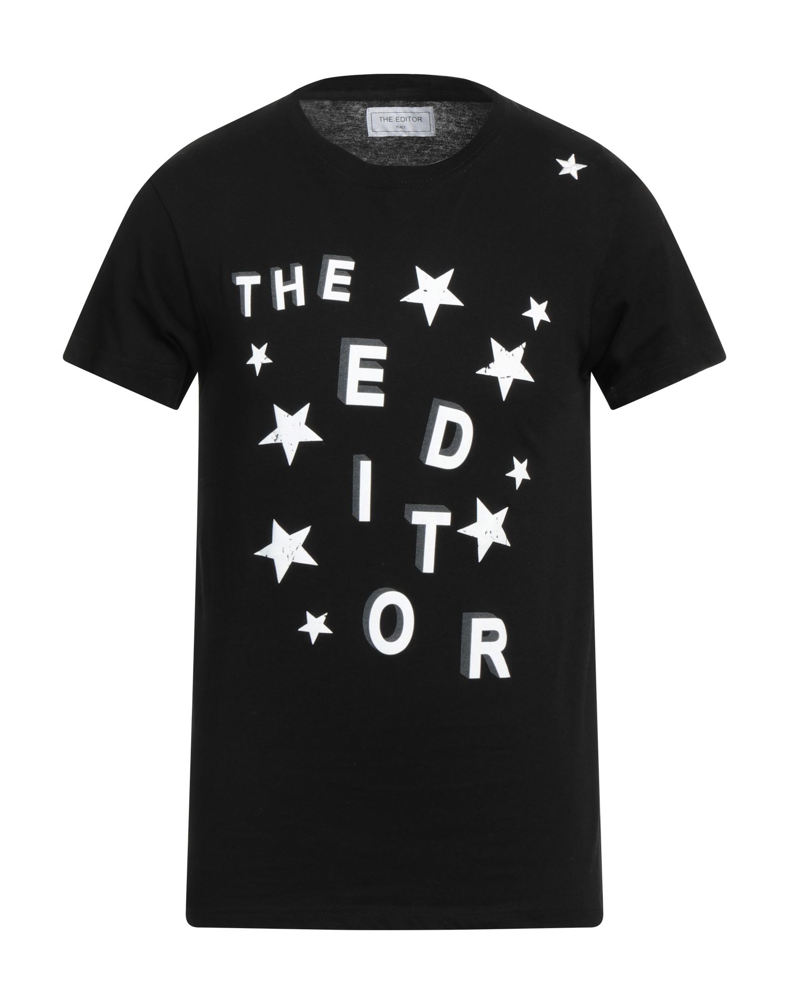 THE EDITOR THE EDITOR MAN T-SHIRT BLACK SIZE S COTTON