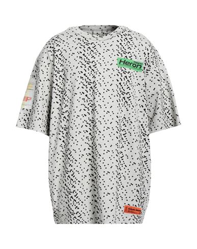 Heron Preston Man T-shirt Light Grey Size Xxs Cotton, Polyester