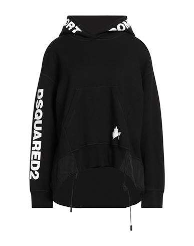 Dsquared2 Woman Sweatshirt Black Size S Cotton, Elastane, Polyester