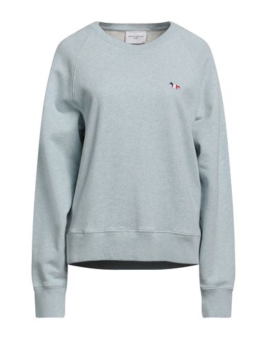 Maison Kitsuné Woman Sweatshirt Sky Blue Size M Cotton