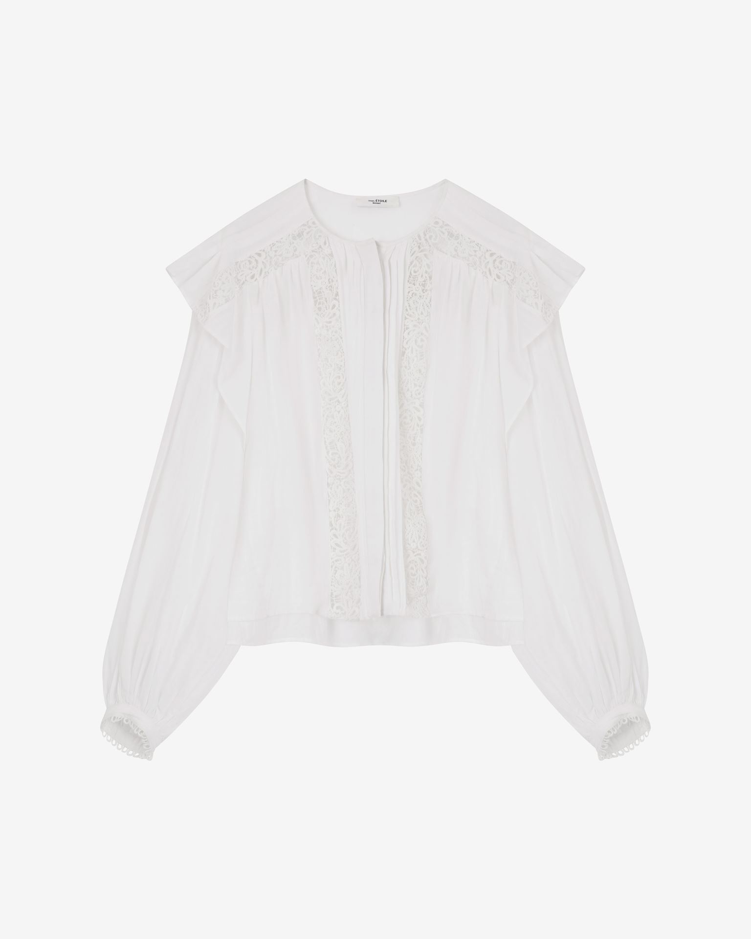 Isabel Marant Étoile Georgina Lace And Cotton Blouse In White
