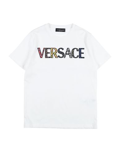 Versace Young Babies'  Toddler Boy T-shirt White Size 5 Cotton, Polyester