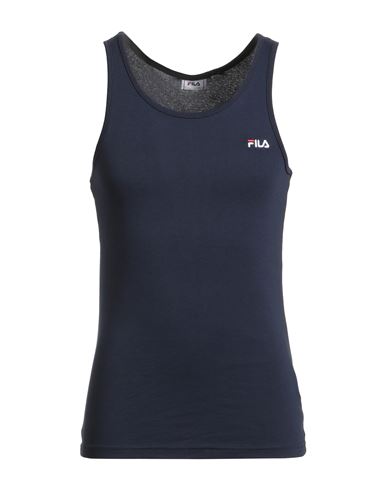 Fila Man Tank Top Midnight Blue Size Xs Cotton In Blue