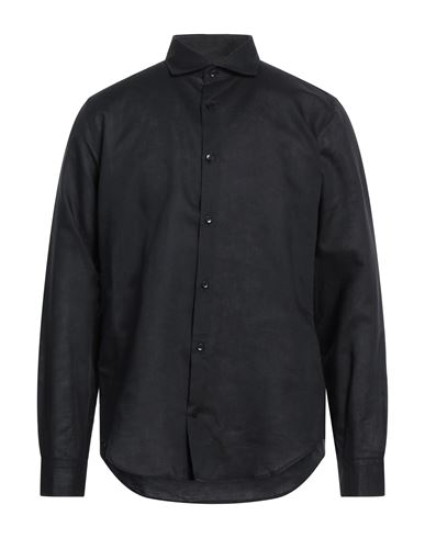 Orian Man Shirt Black Size 17 Linen