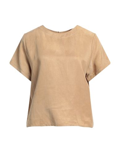 Nine In The Morning Woman Top Sand Size S Viscose, Linen, Cotton In Beige