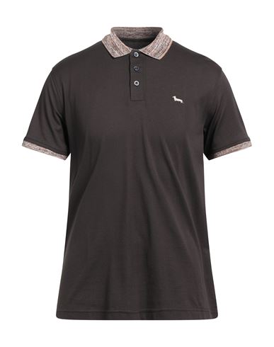 Harmont & Blaine Man Polo Shirt Brown Size L Cotton