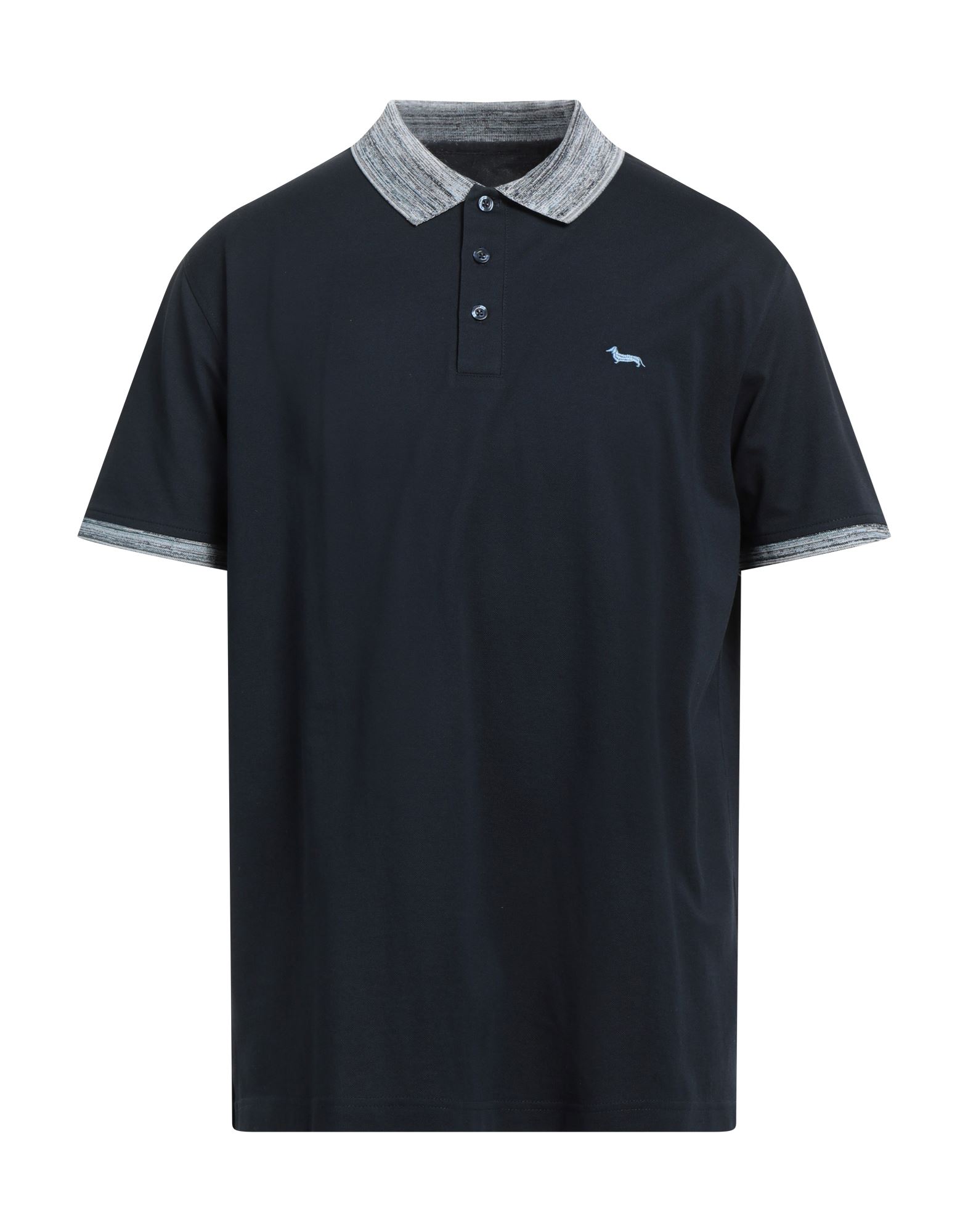 Harmont & Blaine Man Polo Shirt Midnight Blue Size M Cotton