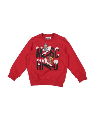 Moschino Kid Babies'  Toddler Sweatshirt Red Size 5 Cotton, Elastane, Wool, Acrylic, Polyamide