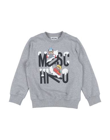 Moschino Kid Babies'  Toddler Sweatshirt Grey Size 6 Cotton, Elastane, Wool, Acrylic, Polyamide