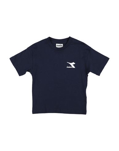 Diadora Toddler Boy T-shirt Navy Size 6 Cotton In Black